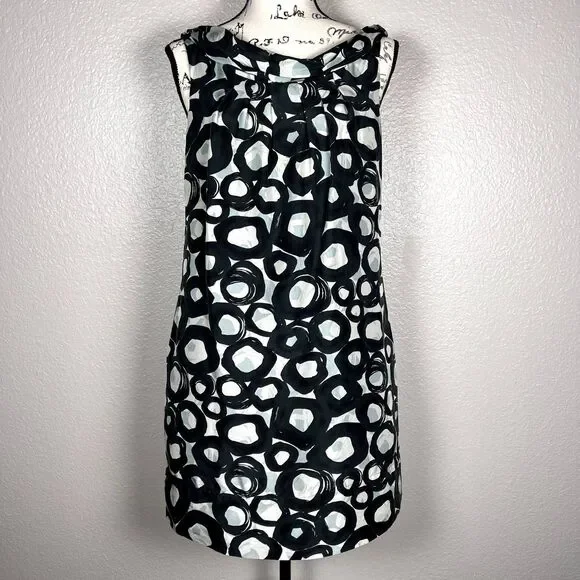 New York & Company Sz 6 100% Silk Mini Shift Cocktail Dress Formal Hunter Green - Picture 1 of 11